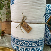 Trapunta Blue Elephants